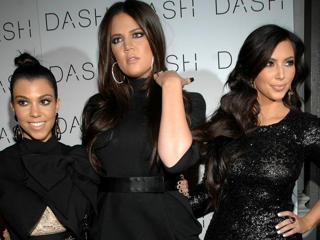 Kourtney, Khloe and Kim Kardashian attend the grand opening of Dash NYC in 2010. Picture: Marc Stamas/Getty Images/AFP