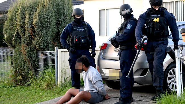 A few suburbs away in Merrylands, another 18-year-old was arrested over the same brawl from April 2021. Picture: Jeremy Piper