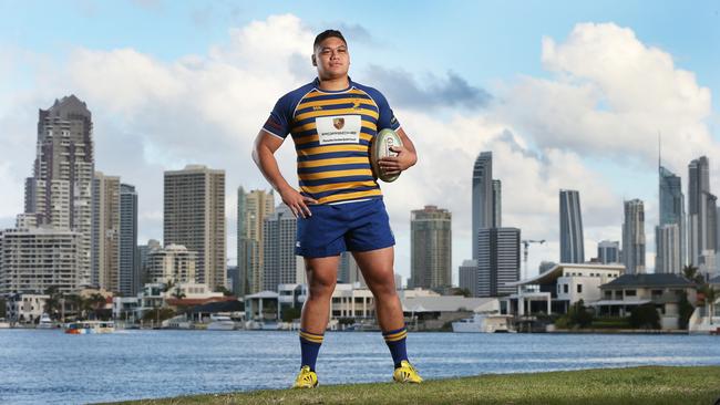 Gold Coast Eagles wrecking ball Doryaan Hape Apiata will be playing this weekend in the Gold Coast District Rugby Union preliminary final. He was once signed by Titans under-20s and spent this season balancing league and union. Picture Glenn Hampson