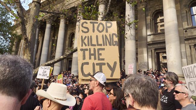 A sign at the first Save the Cranker rally in Adelaide on Sunday, April 28. Picture: Matt Loxton