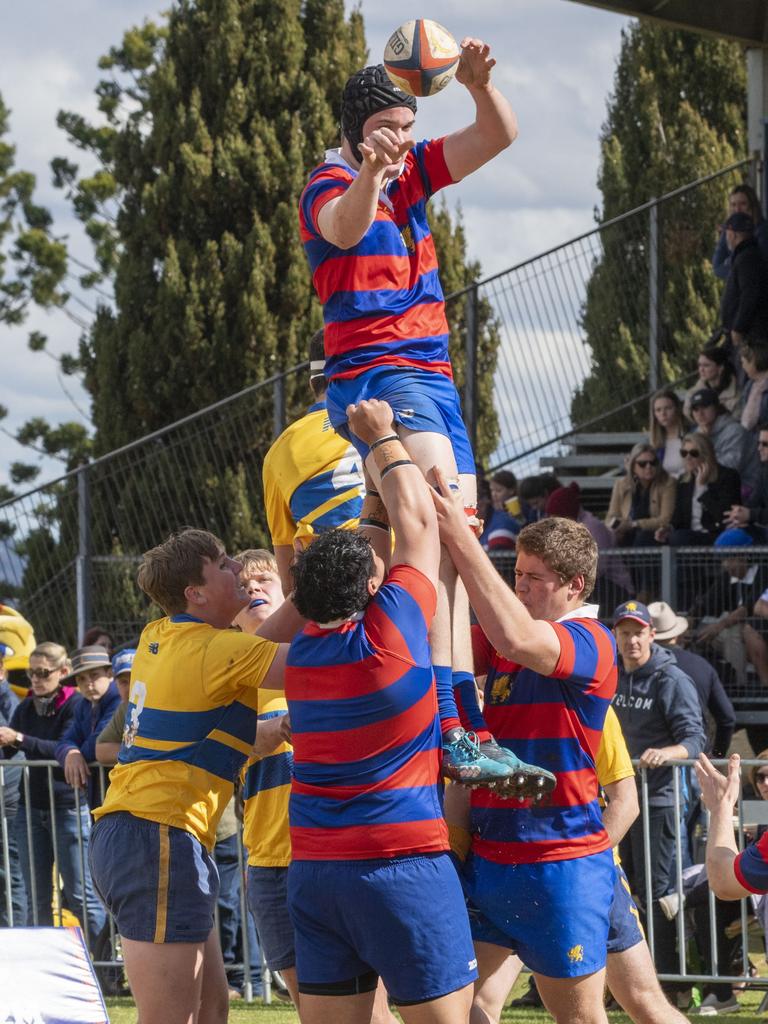 Second XVs Downlands vs TGS. O'Callaghan Cup day at Downlands College. Saturday, August 6, 2022. Picture: Nev Madsen.