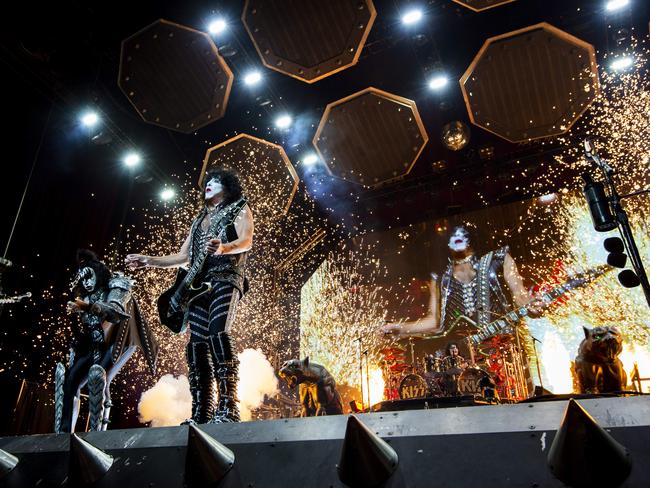 KISS play the first of two nights at Sydney’s Qudos Bank Arena. Picture: Monique Harmer