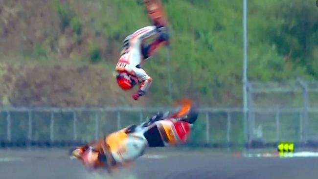 Marc Marquez was ruled out of the Indonesian Grand Prix after this scary crash.