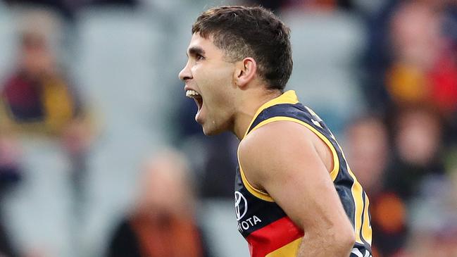 Tyson Stengle won’t be celebrating any more goals for Adelaide. Picture: Sarah Reed