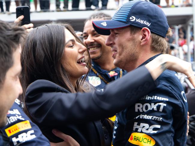 Max Verstappen embraces his partner Kelly Piquet after the 2024 F1 Grand Prix of Brazil. Picture: Kym Illman/Getty Images)