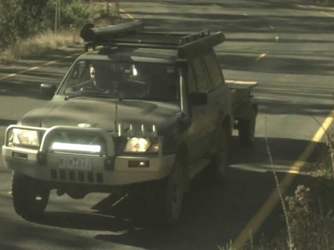 ANPR images of Greg Lynn driving on the Great Alpine Road the morning after Russell Hill and Carol Clay went missing.