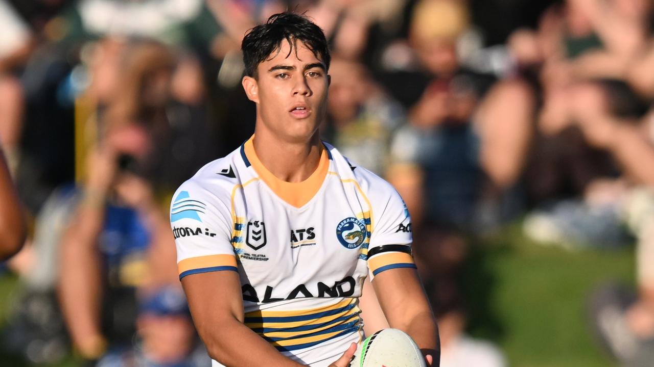 Rising youngster Blaize Talagi can begin speaking to rival clubs from next week, as he holds an option in his favour for 2025 at Parramatta. Picture: NRL Images