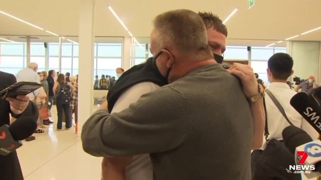 Tears of joy as loved ones touch down at Adelaide Airport