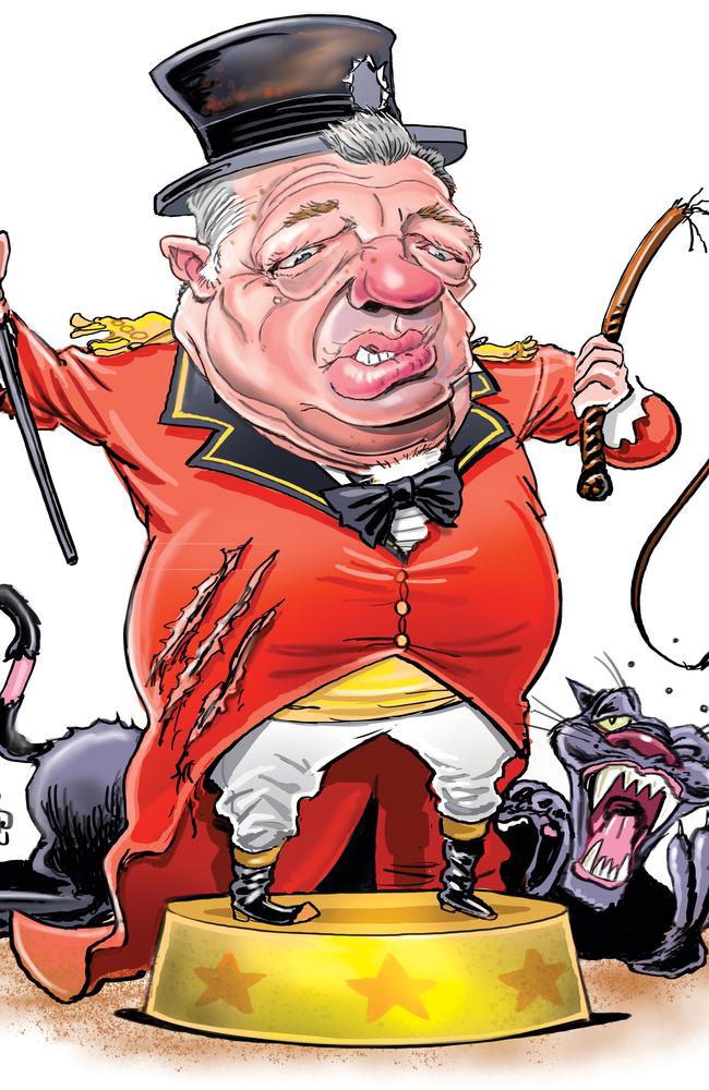 Phil Gould the rugby league mastermind. Art: Boo Bailey