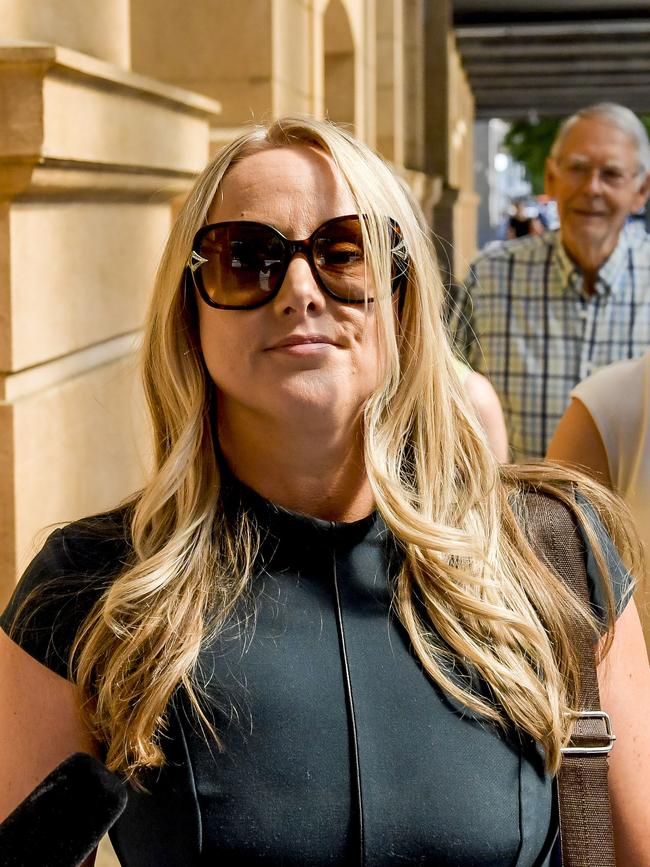 Raina Jane Cruise appears at Adelaide Court after she assaulted a pregnant police officer. Picture: Roy VanDerVegt.