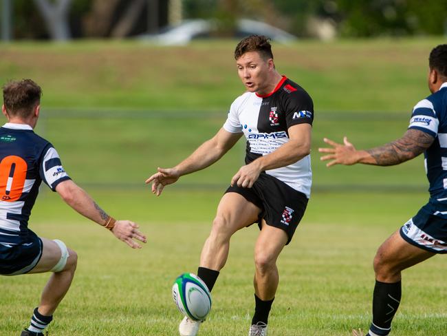 University Pirates’ Robbie Butcher will find himself a marked man against Palmerston Crocs. Picture: Che Chorley