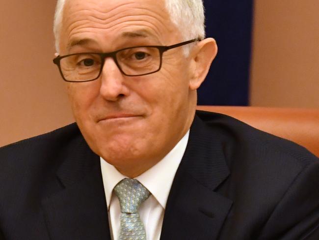 Treasurer Scott Morrison and Prime Minister Malcolm Turnbull at an Expenditure Review Committee meeting at Parliament House, Canberra, Monday, May 8, 2017. This is the last Expenditure Review Committee meeting before the Federal Budget is released on Tuesday. (AAP Image/Mick Tsikas) NO ARCHIVING