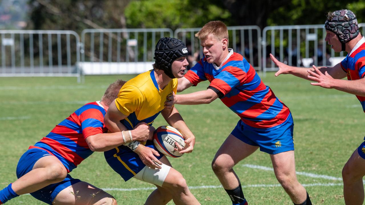 Downlands 15A vs TGS 15A. 2024 O'Callaghan Cup day at Downlands College. Photo by Nev Madsen