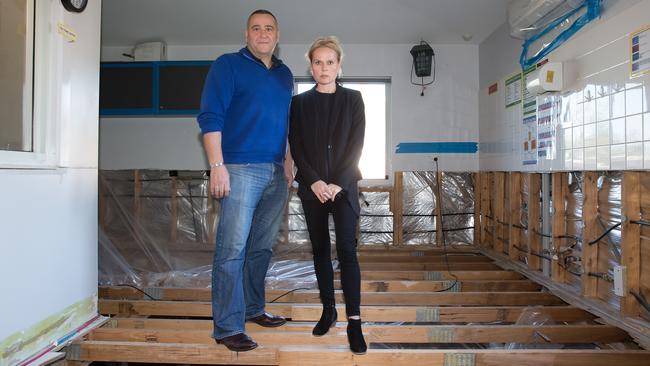 The kitchen was ripped apart and left for months after workers discovered mould in the walls and flooring. Picture: Sarah Matray