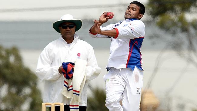 Upal Bandara in action for Keilor. Picture: David Smith