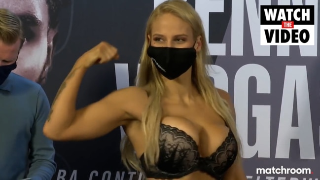 Aussie fighter Ebanie Bridges' "sexy lingerie" weigh-in