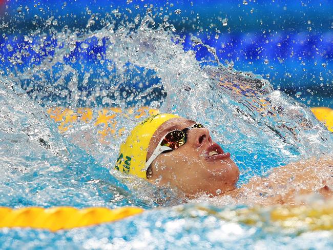 Australia's Mitch Larkin in the men's 200m backstroke semi-final on day five of the swimming at the Rio 2016 Olympic Games. Picture. Phil Hillyard