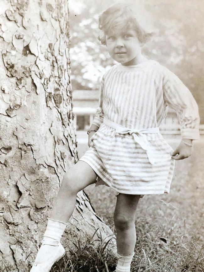 Joan Evans when she was five years old.