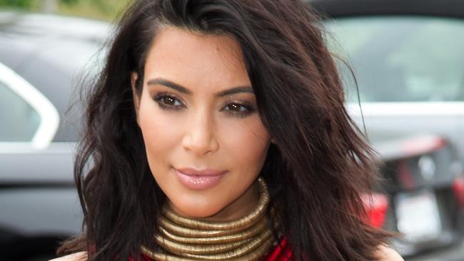 Short hair, don’t care. Kim Kardashian attends the Roc Nation Pre-Grammy Brunch in Beverly Hills.