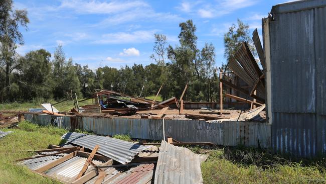 The aftermath following a tornado which hit Keith Tulloch winery at Pokolbin on Sunday. Photo courtesy of www.emmajanepitschphotography.com.au