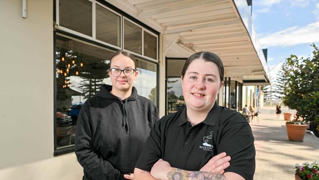 Blue Lime Cafe workers Sarah Davies and Kirsty Boin believe a new search would put speculation to rest. Picture: Brenton Edwards