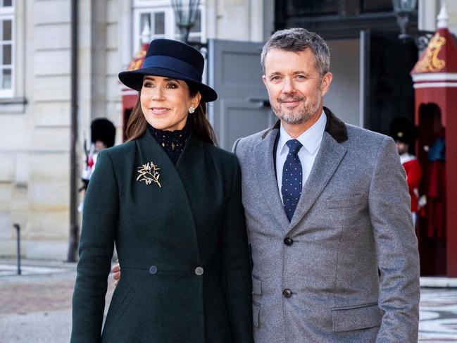 Australia’s Crown Princess Mary, with husband Crown Prince Frederik, will soon be Queen of Denmark after her mother-in-law’s surprise abdication. Picture: AFP