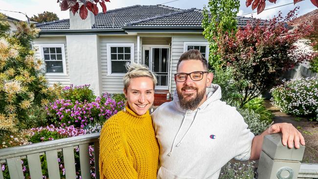 Adam Inglis and Anna Hornauer are among many Victorians opting to go big when purchasing property. Picture: Tim Carrafa