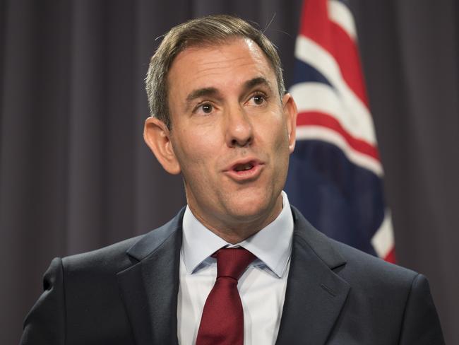 CANBERRA, Australia, NewsWire Photos. May 10, 2024: Federal Treasurer Jim Chalmers and Minister for Finance Katy Gallagher hold a press conference at Parliament House in Canberra. Picture: NCA NewsWire / Martin Ollman