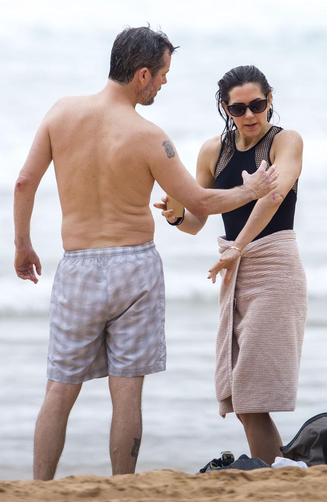 Princess Mary and her royal family hit Sydney’s Palm Beach for a dip before they head to Tasmania for an Aussie Christmas. Picture: Media Mode