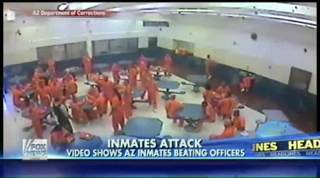 Shocking video shows Arizona inmates beating officers