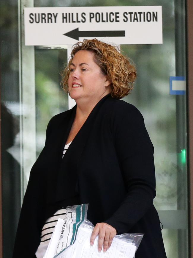 Rosemary Rogers leaving Surry Hills police station in Sydney in March.  Picture: Jonathan Ng