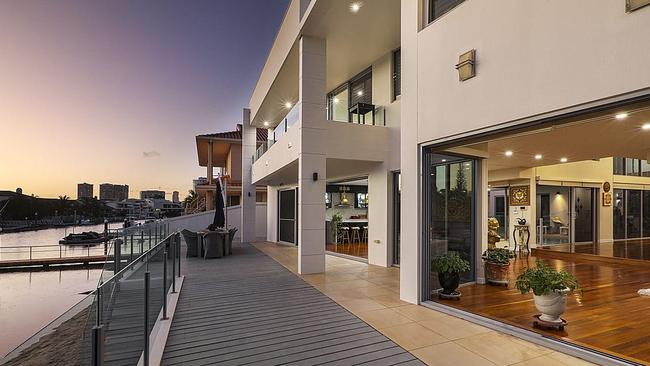 The luxury canalfront Norseman Court, Paradise Waters, sold for $4.4m shortly after auction.