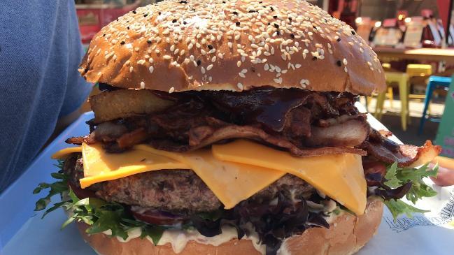 Monster burger wowing the Ekka