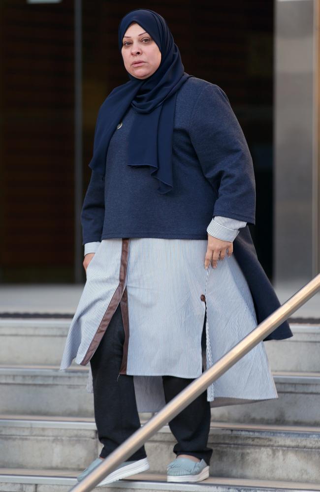 Zina Mohammad leaving Liverpool Court House on bail on Wednesday after being arrested over an alleged child care fraud syndicate. Picture: Jonathan Ng