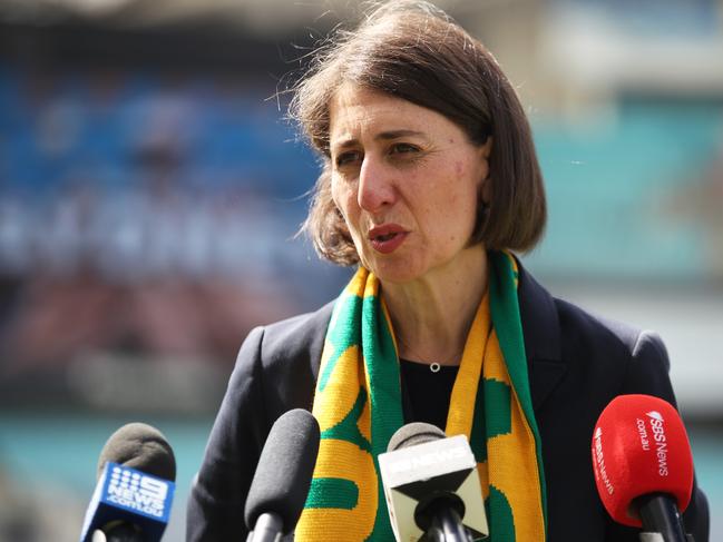 Gladys Berejiklian has spoken about the decision to dump Malcolm Turnbull from the climate board. Picture: Getty Images.