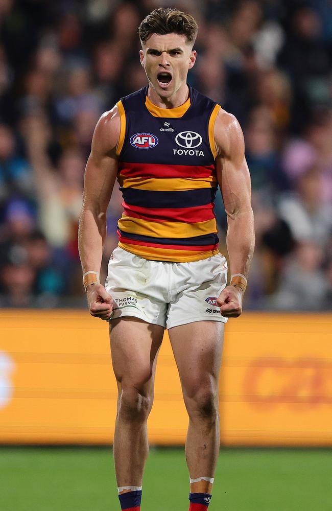 The Crows are hoping for the Showdown to get its own stage. Picture: Sarah Reed/AFL Photos via Getty Images