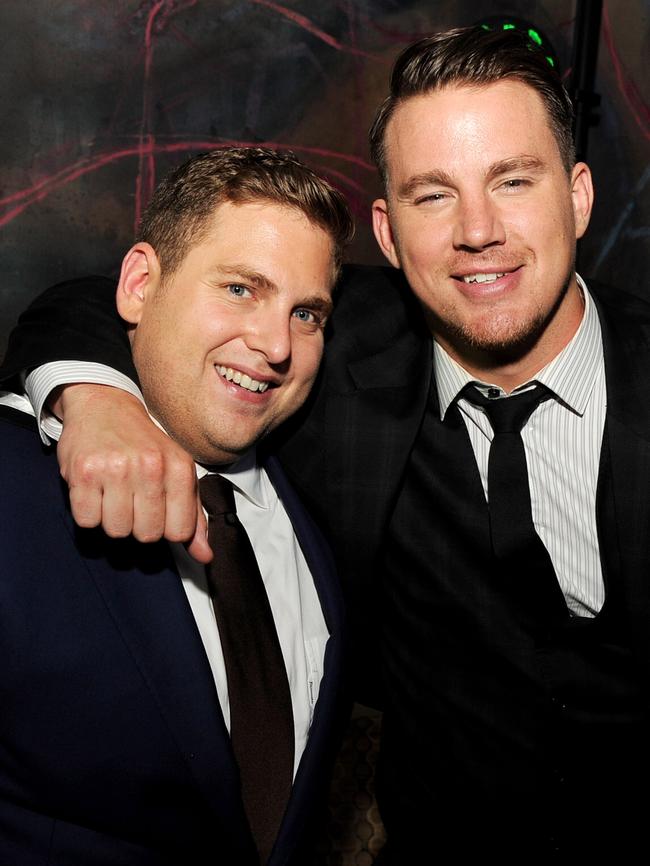 Hill and Tatum, pictured at the after party for their movie’s premiere, have become good mates.