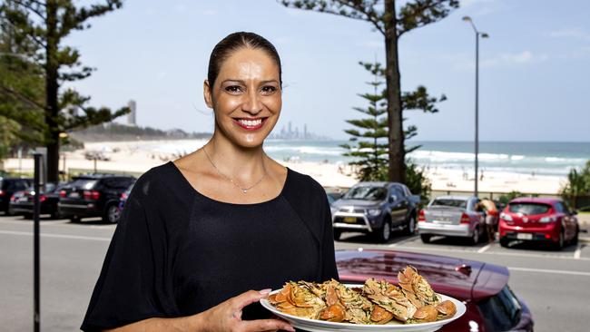 Fish House general manager Hawada Zakout holding Balmain bugs. Picture: Jerad Williams