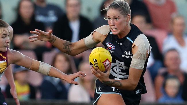 Tayla Harris has been offered a one-match ban for striking. Picture: Michael Klein