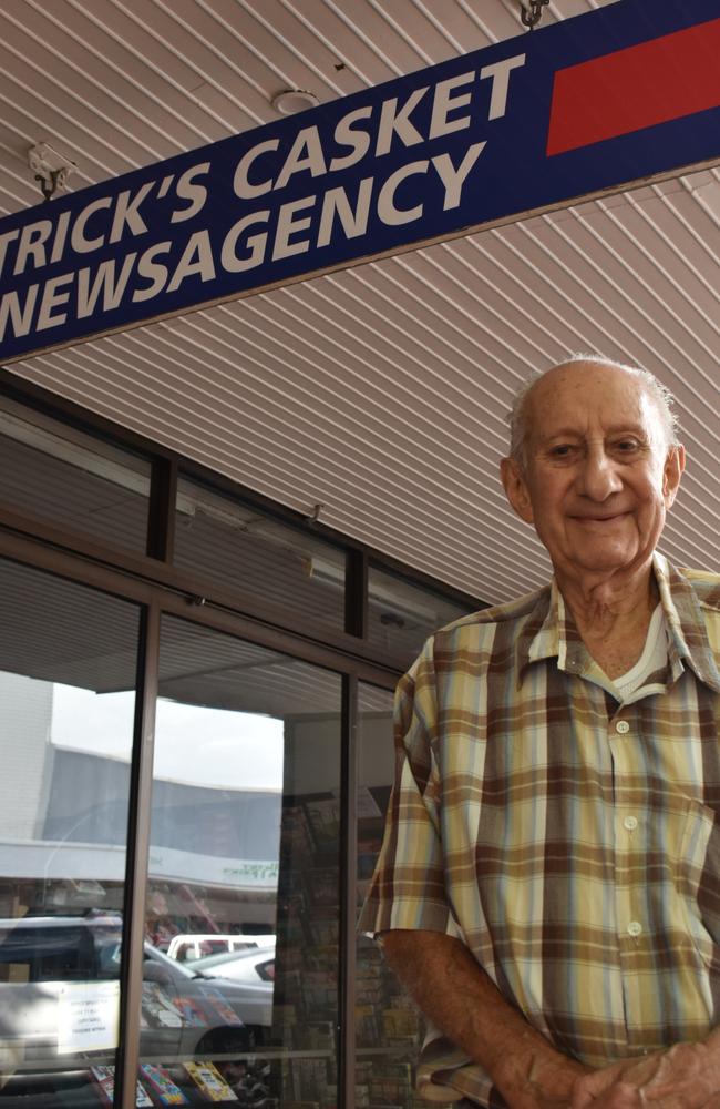 Long-time Gympie businessman Peter Patrick has closed his newsagency doors after more than half a century. Photo: Elizabeth Neil