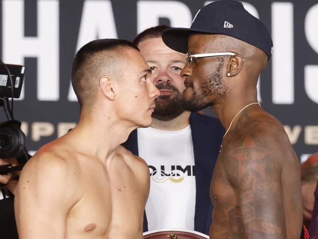 Tim Tszyu and Tony Harrison come face-to-face.