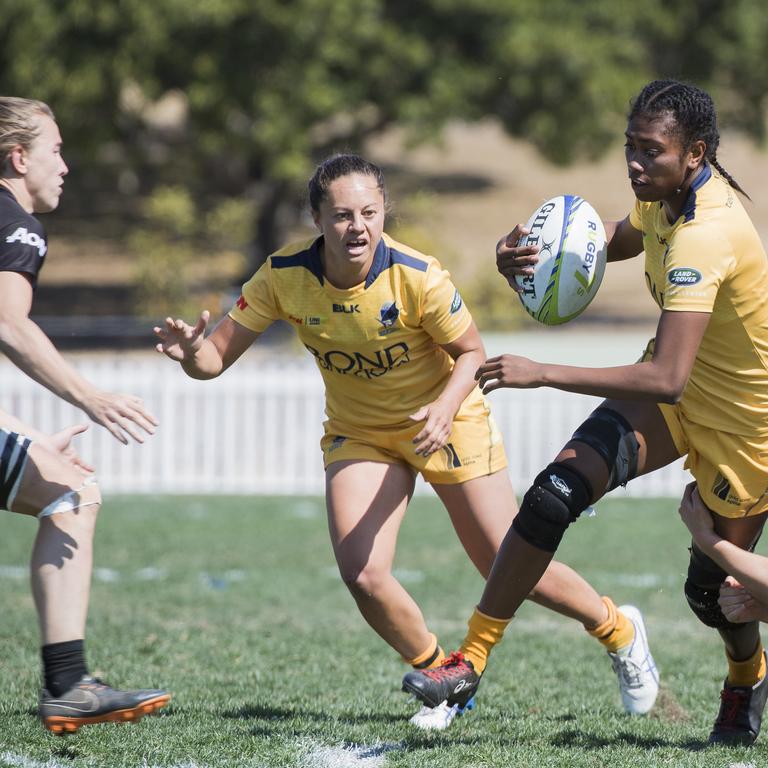 Action from the opening weekend of the Aon Rugby Sevens. Picture: CAVAN FLYNN