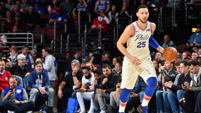 Ben Simmons in the 76ers’ city jersey.