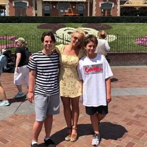 Britney and her two sons, Sean and Jaden.