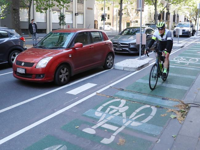 The City Recovery Fund was used to bankroll the controversial bike lanes. Picture: David Crosling