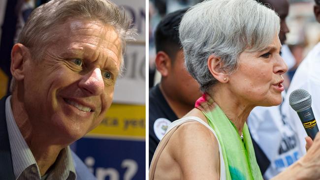 Libertarian presidential candidate Gary Johnson and Green Party presidential nominee Jill Stein have failed to gain such traction. Picture: AFP PHOTO / STF