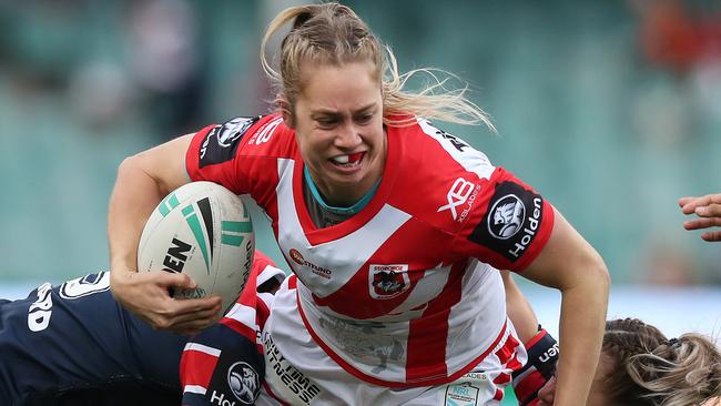 Dragons captain Kezie Apps will lead the Dragons by example in the second season of the NRLW. Picture: Brett Costello