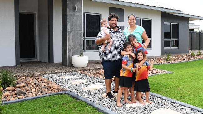 Territorian Nick Kastellorizios, his wife and four daughters are one of many Top End families who have made the move to Zuccoli for the premium feel and large open spaces.