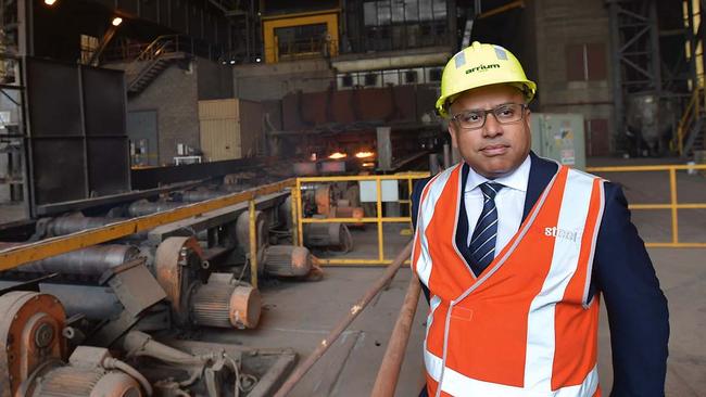 GFG Alliance executive chairman Sanjeev Gupta at the Whyalla steelworks in 2017.