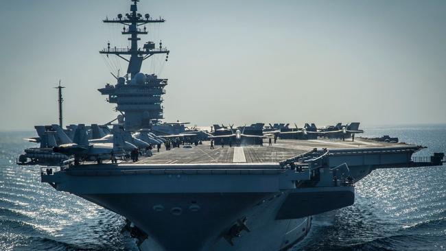 The USS Carl Vinson. Picture: AFP/Navy Media Content Services/MC2 Scott Fenaroli
